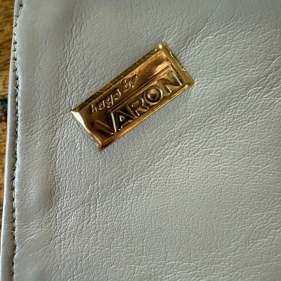 🐍 Vintage Varon Snakeskin Leather Beige and yellow Patchwork Women's Bag - Picture 5 of 14